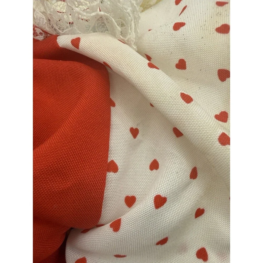 Vintage Porcelain Clown Doll 7” Red White Hearts Outfit Made in Thailand